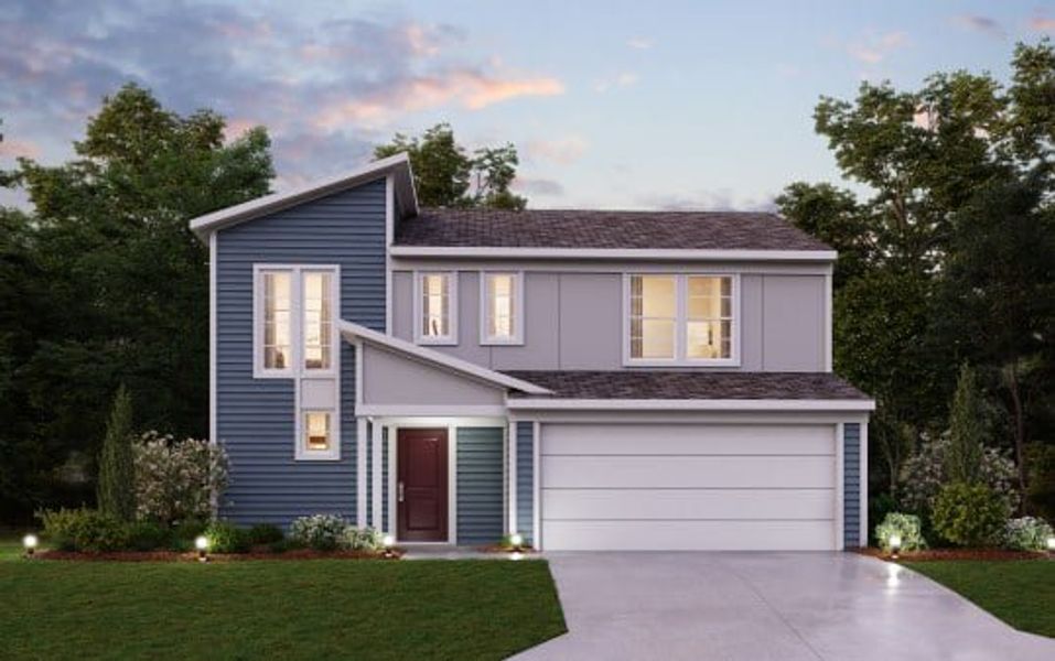 Representative exterior photo of a completed home built from the Danville by Fischer Homes in Three Rivers, Rome, GA (Image 13).