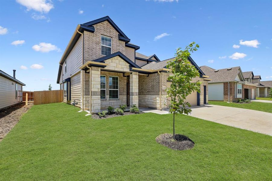 Front exterior of a home in the Rocky Creek Crossing community, located in Crowley, TX (Image 18). Front exterior of a home in the Rocky Creek Crossing community, located in Crowley, TX (Image 18).