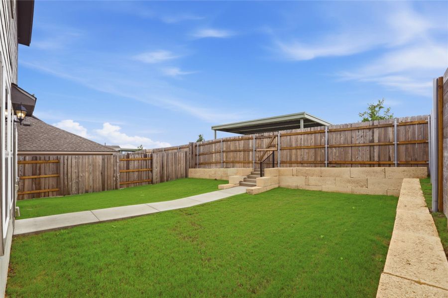 Private backyard