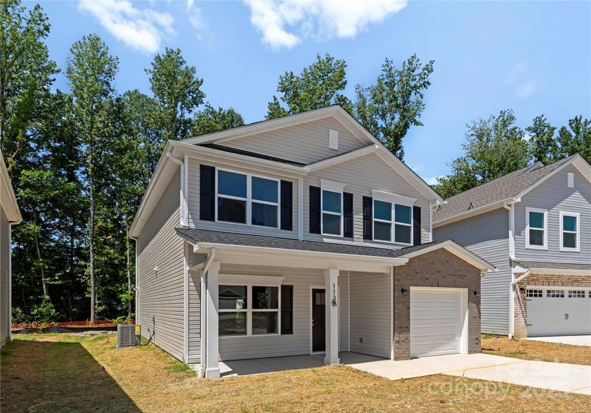 Front exterior of a new home in Northway at Echo Glen, Charlotte, NC, highlighting curb appeal (Image 24).