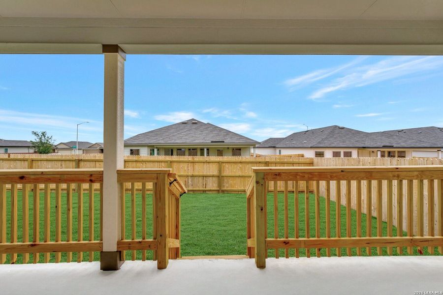 Exterior details and patio area of a home in Greenspoint Heights, Seguin (Image 18).
