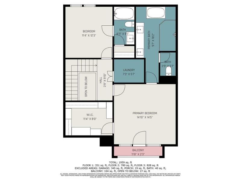 2D floor plan layout of this home in , Houston, TX (Image 3).