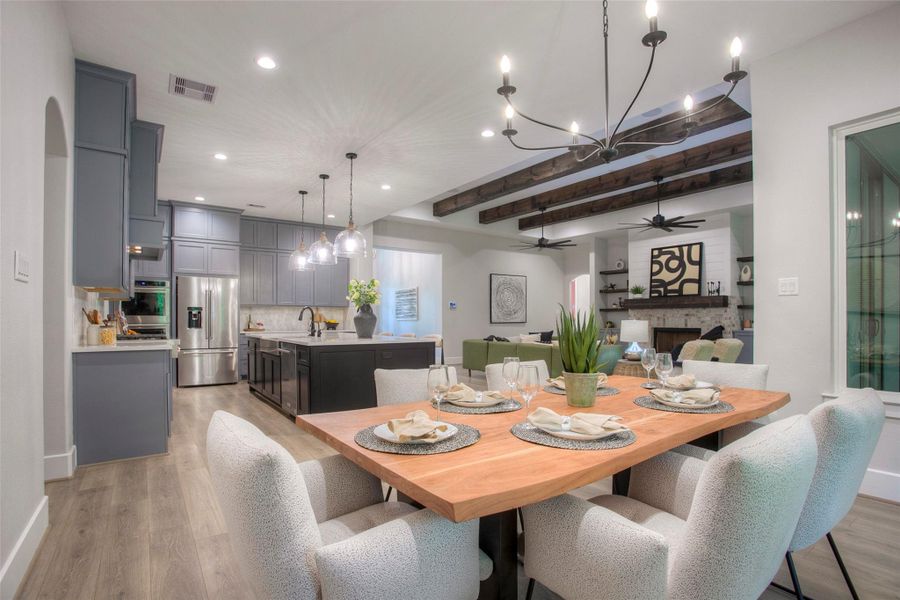 Furnished interior view inside a new home in , Willis (Image 28).