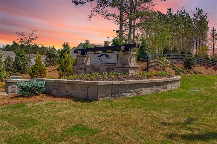 Front exterior of a new home in Heritage River, Euharlee, GA, highlighting curb appeal (Image 15).