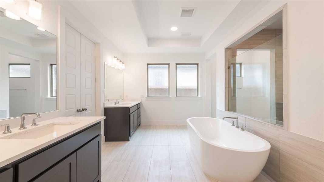 Furnished interior view inside a new home in Trinity Falls 60', McKinney (Image 11). Furnished interior view inside a new home in Trinity Falls 60', McKinney (Image 11).