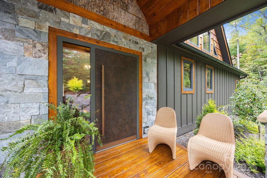 Exterior details and patio area of a home in , Zirconia (Image 18).