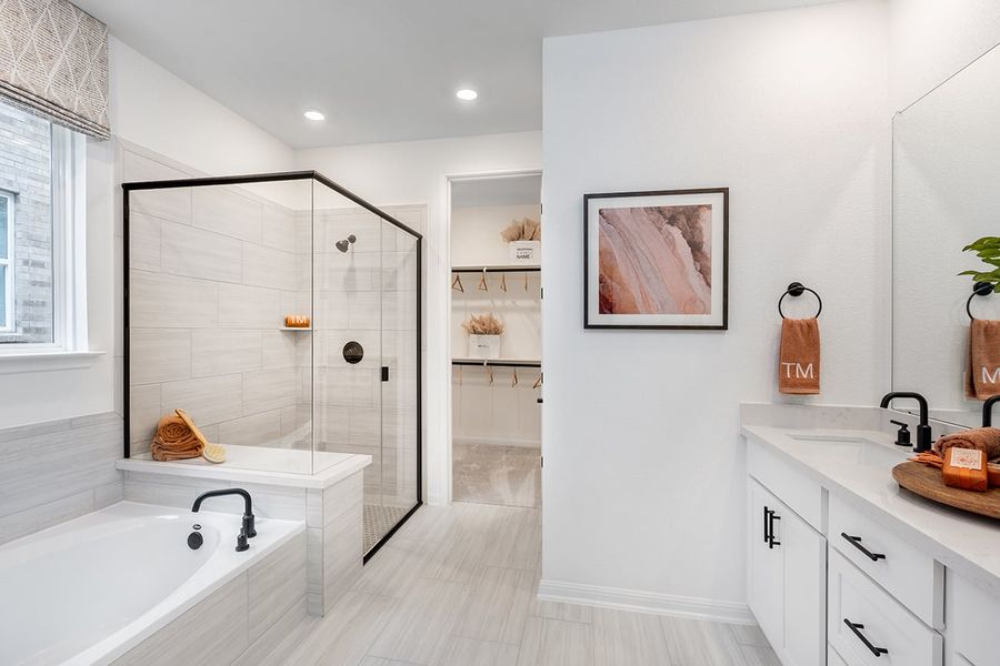 Furnished interior view inside a new home in Parkside on the River, Georgetown (Image 8).