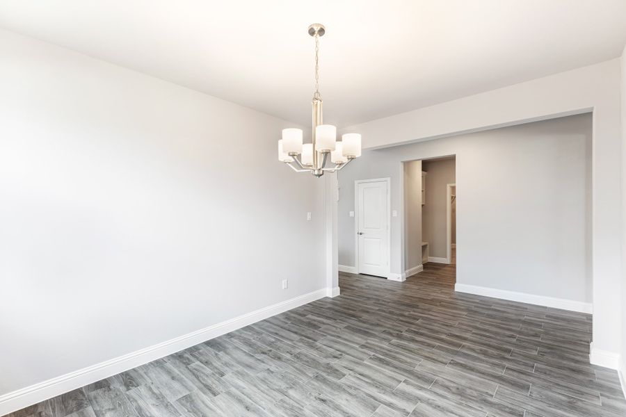 Representative unfurnished interior of a home built from the Trinity by UnionMain Homes in Elevon, Lavon (Image 23). Representative unfurnished interior of a home built from the Trinity by UnionMain Homes in Elevon, Lavon (Image 23).