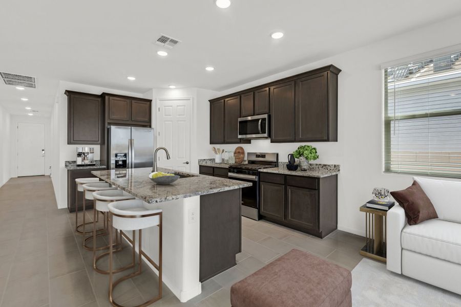 Furnished interior view inside a new home in Cantabria at Rincon Knolls, Vail (Image 5). Furnished interior view inside a new home in Cantabria at Rincon Knolls, Vail (Image 5).