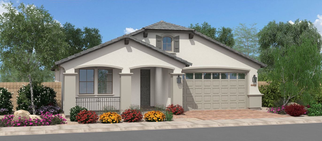 Representative exterior photo of a completed home built from the Backstage by Fulton Homes in Silverado at Enclave, Litchfield Park, AZ (Image 2).