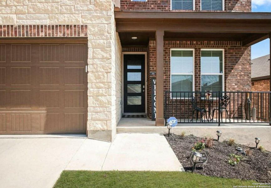Exterior details and patio area of a home in Bricewood, San Antonio (Image 3).