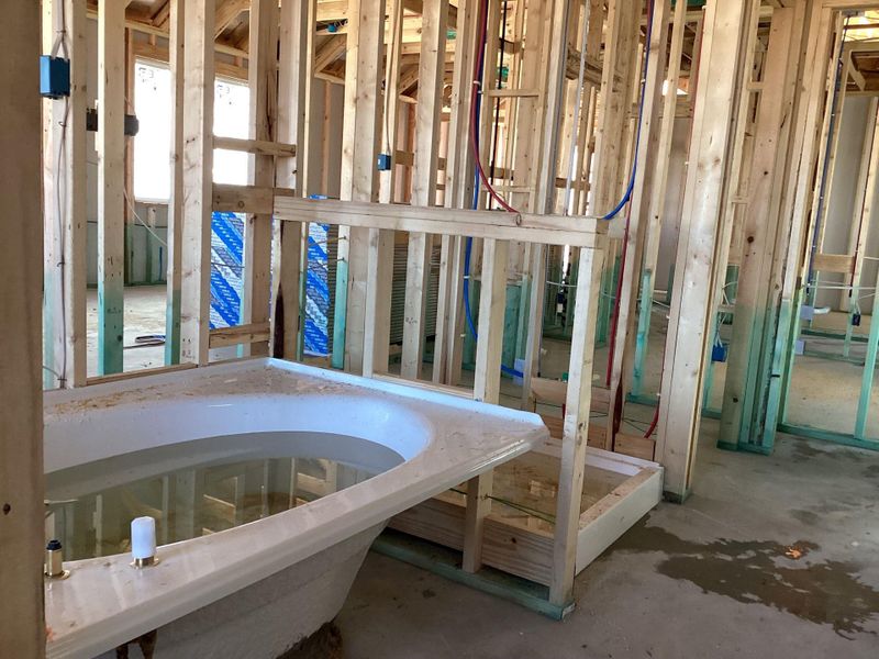 In-progress construction of a new home in The Homestead at Lariat, Liberty Hill, TX (Image 20). In-progress construction of a new home in The Homestead at Lariat, Liberty Hill, TX (Image 20).