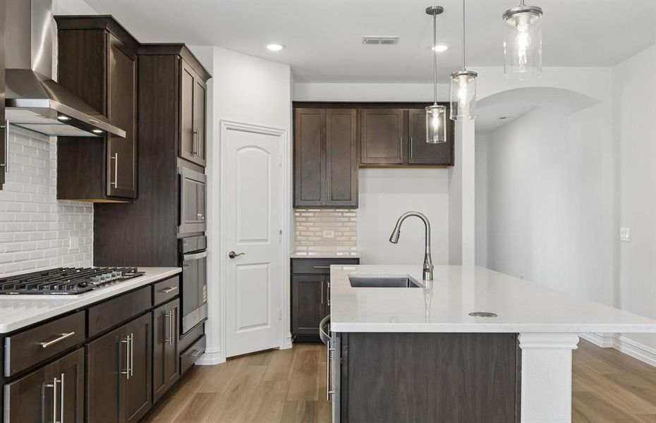 Abundant cabinet space in kitchen