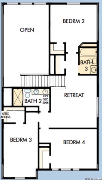 2D floor plan layout of this home in Davis Ranch 50', San Antonio, TX (Image 3). 2D floor plan layout of this home in Davis Ranch 50', San Antonio, TX (Image 3).
