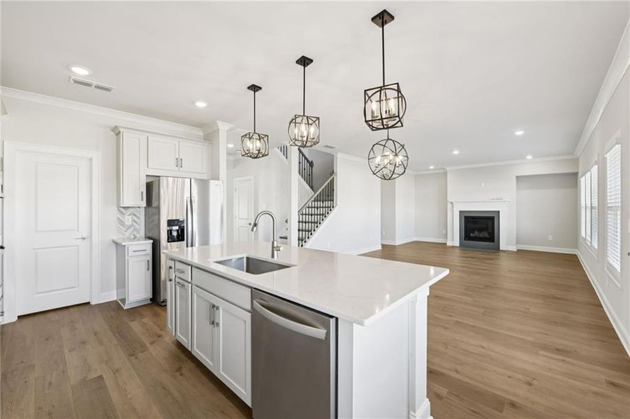 Furnished interior view inside a new home in River Pointe, Monroe (Image 7).
