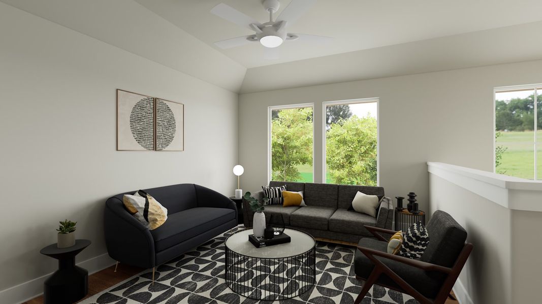 Representative furnished interior of a home built from the Laurel by Tri Pointe Homes in The Retreat at Harvest, Argyle (Image 27).
