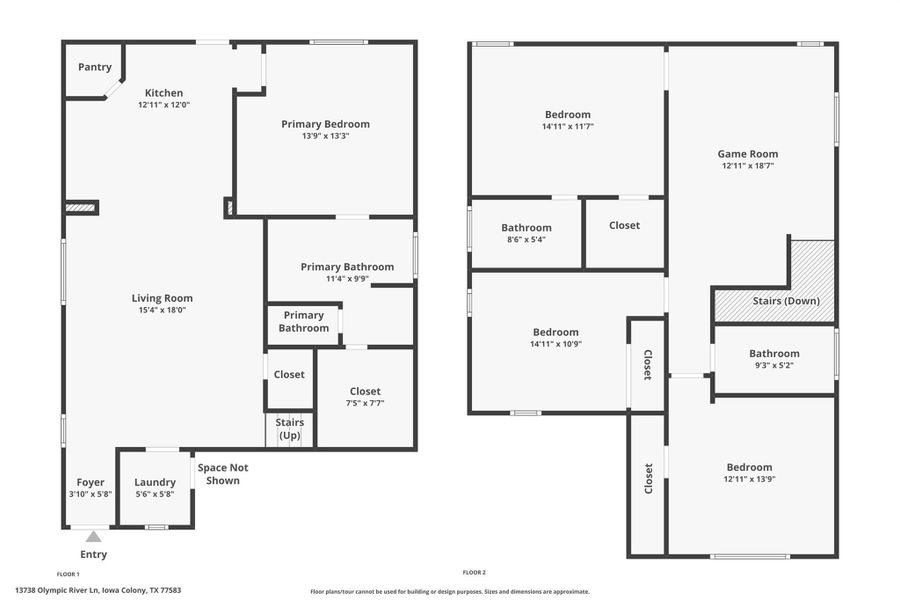 2D floor plan layout of this home in , Iowa Colony, TX (Image 5).