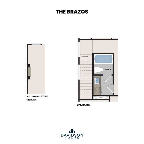 2D floor plan layout for the The Brazos E by Davidson Homes LLC in Heartland, Heartland, TX (Image 4).