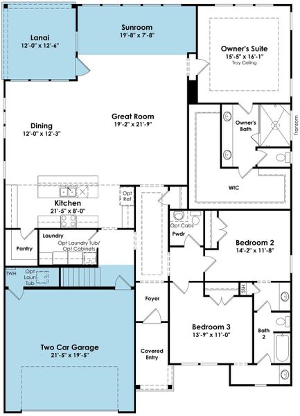2D floor plan layout of this home in Handsmill on Lake Wylie, York, SC (Image 4).