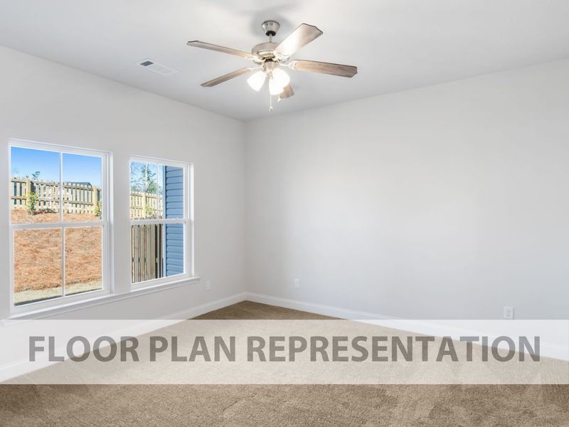 Representative unfurnished interior of a home built from the Macon 3-Bedroom by Ivey Homes in Windsor Townhomes, North Augusta (Image 10). Representative unfurnished interior of a home built from the Macon 3-Bedroom by Ivey Homes in Windsor Townhomes, North Augusta (Image 10).
