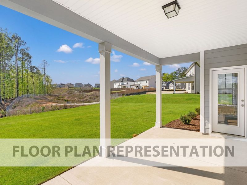 Back Covered Patio Floorplan Representation Photo | The Ashworth VI Back Covered Patio Floorplan Representation Photo | The Ashworth VI