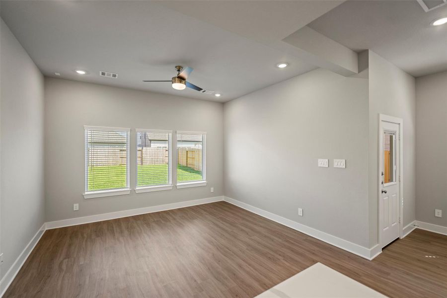 Natural light and stylish finishes give the space a warm, welcoming glow.