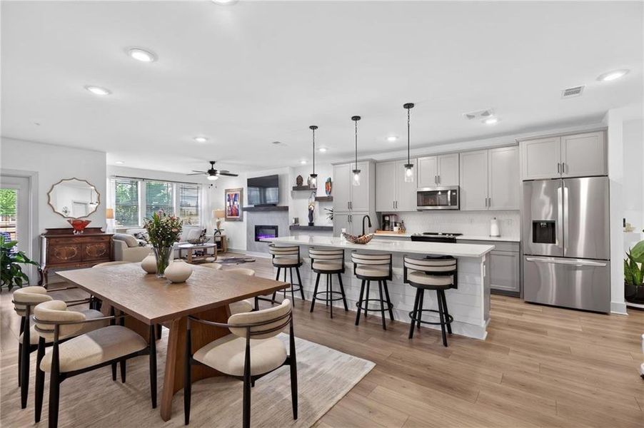 Furnished interior view inside a new home in Gatherings® at Herrington, Cumming (Image 17).