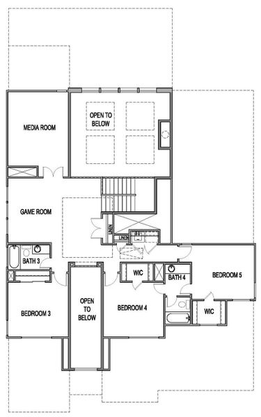 2D floor plan layout of this home in Caliterra, Dripping Springs, TX (Image 6).