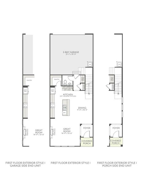 2D floor plan layout for the Elizabeth by Tri Pointe Homes in Amplitude, Charlotte, NC (Image 3).