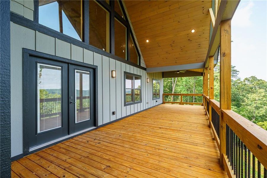 Exterior details and patio area of a home in , Ellijay (Image 12).