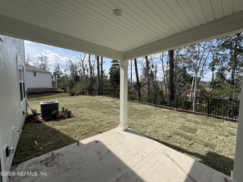 Exterior details and patio area of a home in The Landings at Pecan Park, Jacksonville (Image 2). Exterior details and patio area of a home in The Landings at Pecan Park, Jacksonville (Image 2).