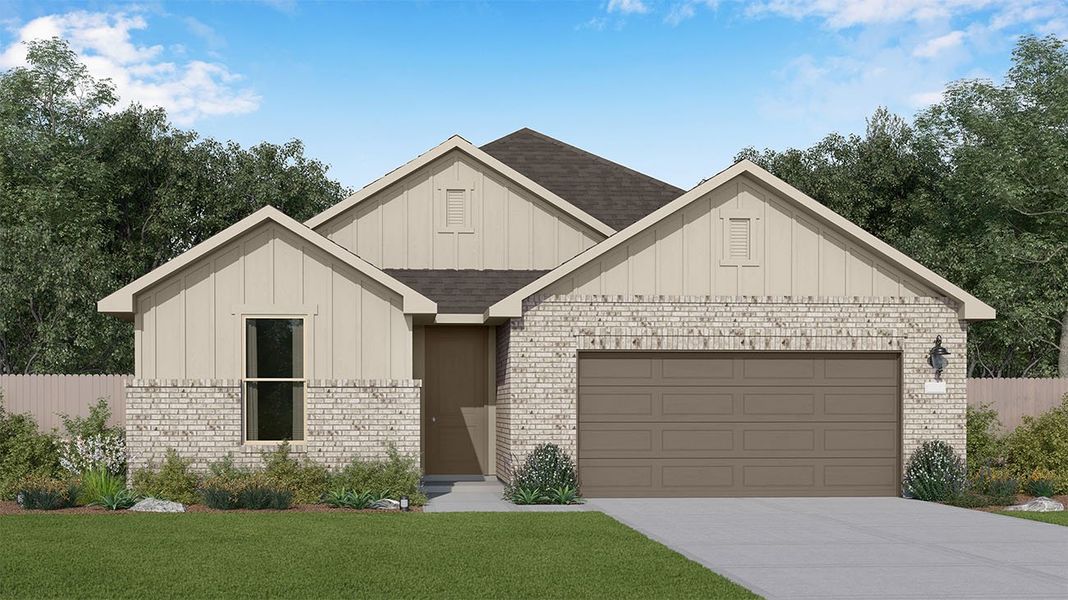 Front exterior of a home in the The Residences Collection at Oakberry Trails community, located in Waller, TX (Image 10).