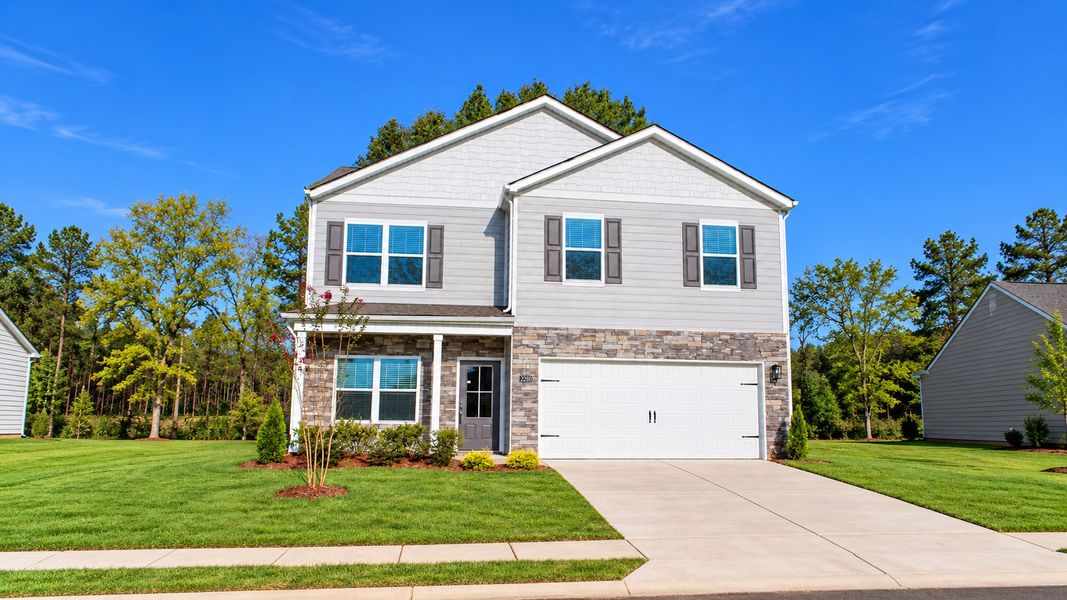 Front exterior of a new home in Fairview Hills, Cleveland, TN, highlighting curb appeal (Image 16). Front exterior of a new home in Fairview Hills, Cleveland, TN, highlighting curb appeal (Image 16).