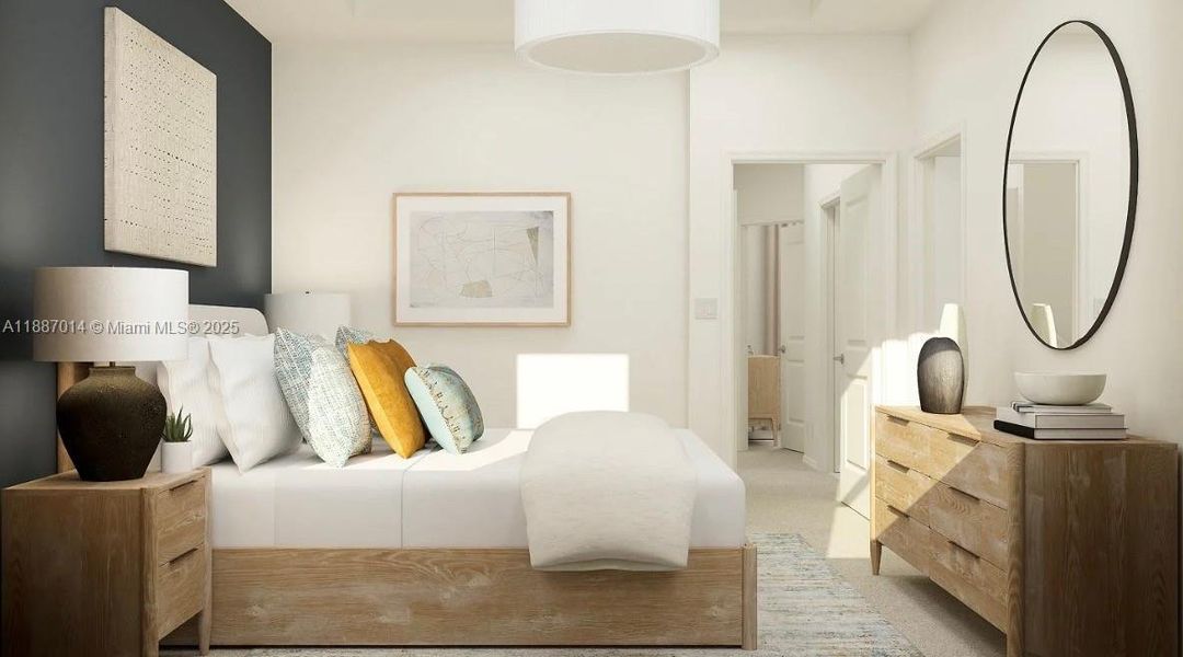 Furnished interior view inside a new home in , Miami (Image 4). Furnished interior view inside a new home in , Miami (Image 4).