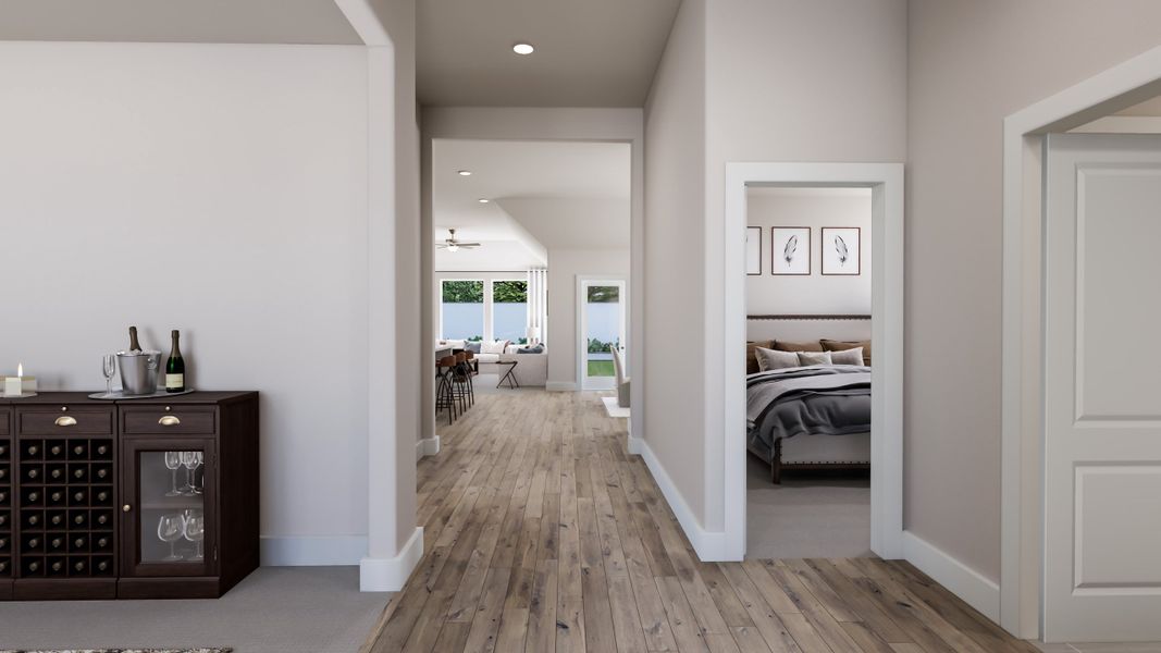 Representative furnished interior of a home built from the Brayden by Tri Pointe Homes in Somerset Park, Rockwall (Image 10).