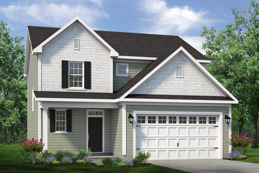 Representative exterior photo of a completed home built from the The Maple by Chesapeake Homes in Highgate, Clayton, NC (Image 23). Representative exterior photo of a completed home built from the The Maple by Chesapeake Homes in Highgate, Clayton, NC (Image 23).