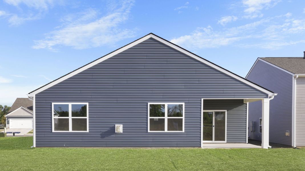 Exterior details and patio area of a home in Foxbank, Gray Court (Image 21).