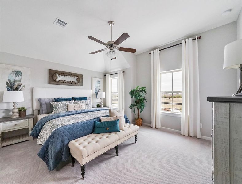 Serene primary suite (*Photo not of actual home and used for illustration purposes only.)