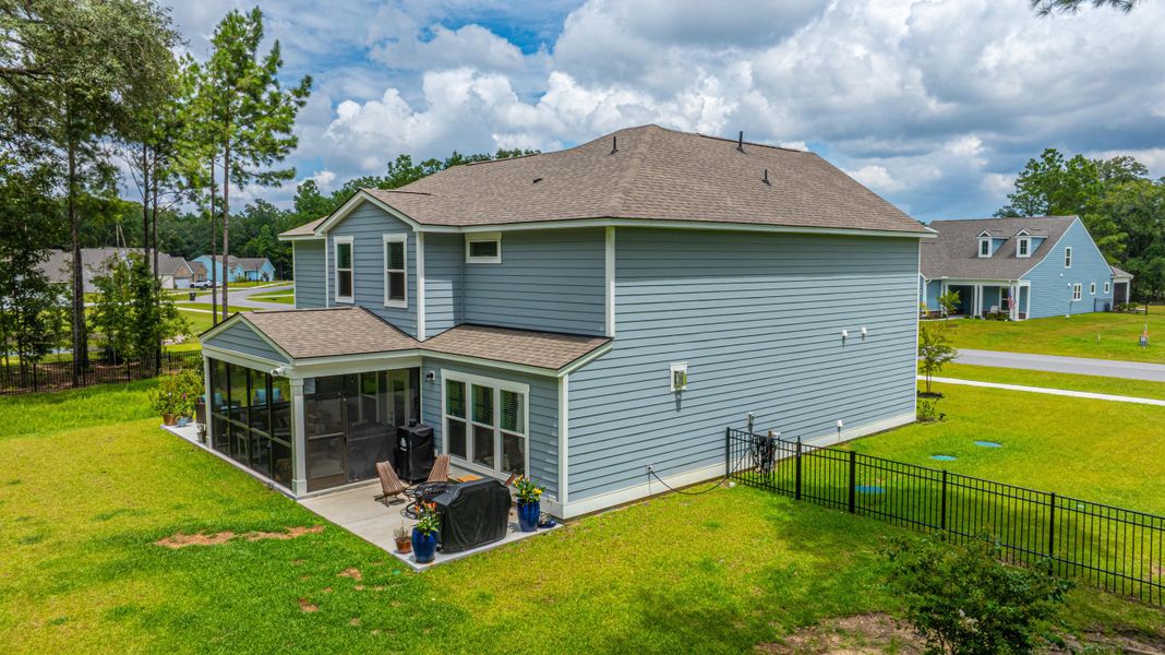 Front exterior of a new home in Sea Island Preserve, Johns Island, SC, highlighting curb appeal (Image 23).
