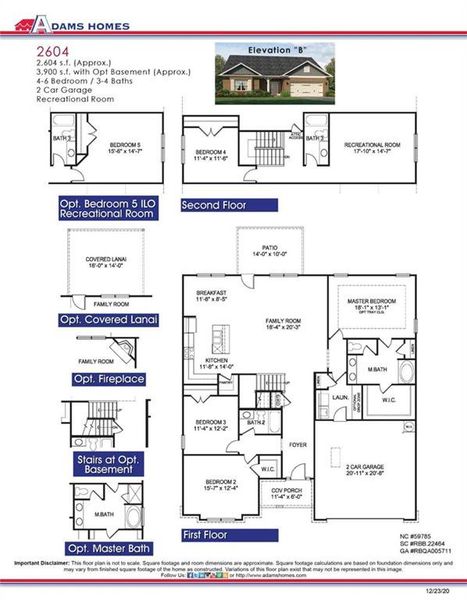 2D floor plan layout of this home in Tuscany Hills, Douglasville, GA (Image 5).