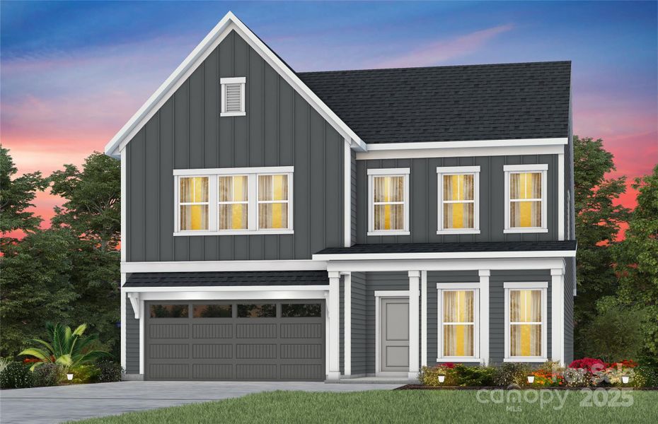 Stonebrook Floor Plan; Elevation #20; Representative Rendering.