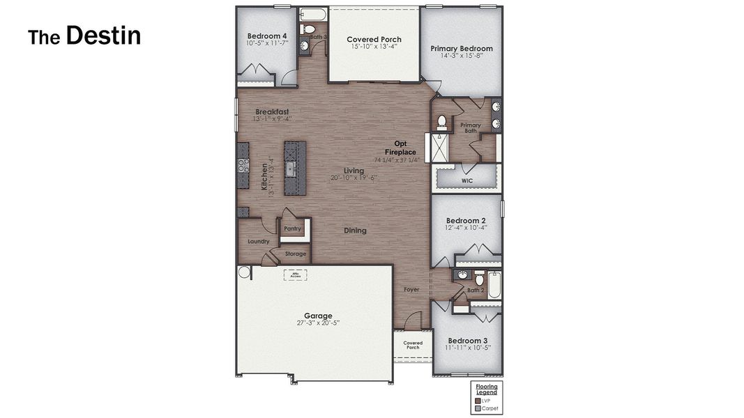 2D floor plan layout of this home in Cedar Hill Landing, Navassa, NC (Image 2). 2D floor plan layout of this home in Cedar Hill Landing, Navassa, NC (Image 2).