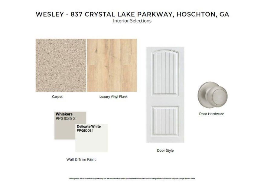 Sample of building materials used in homes in Twin Lakes, Hoschton (Image 3).