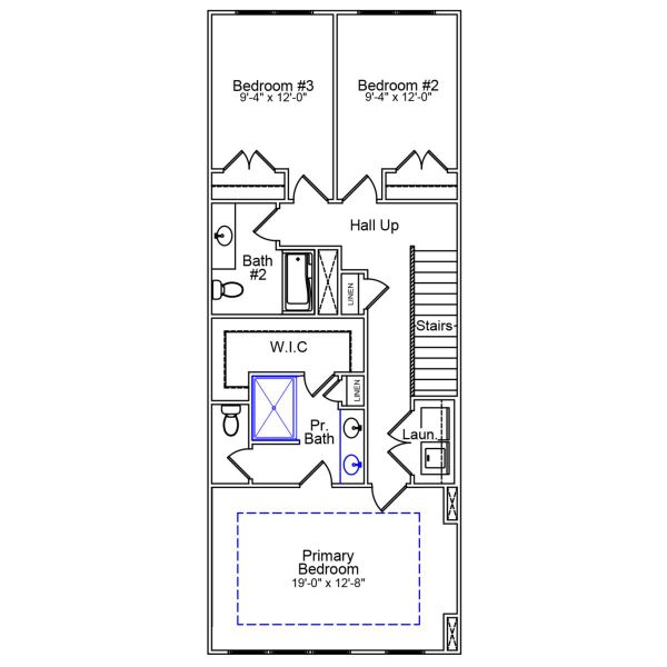 2D floor plan layout of this home in Sloan Station, Charlotte, NC (Image 3).