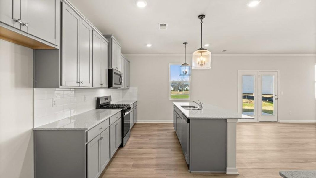 Furnished interior view inside a new home in Fairway 17 at Mirror Lake, Villa Rica (Image 8).
