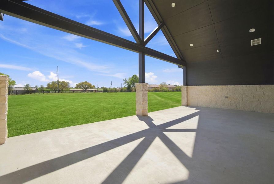 Exterior details and patio area of a home in Chapel Bend, Montgomery (Image 23).
