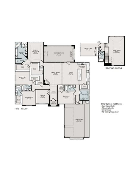 Cheyenne Floor Plan Layout in Stewart's Forest, Conroe | Sitterle Homes