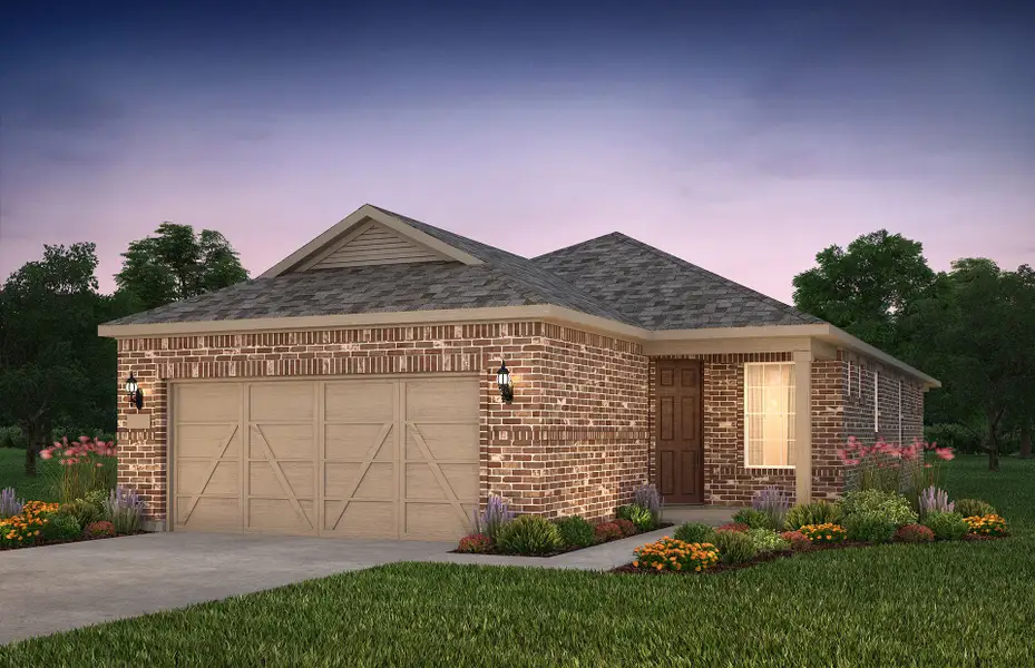 Front exterior of a new home in Del Webb at Legacy Hills, Celina, TX, highlighting curb appeal (Image 2).