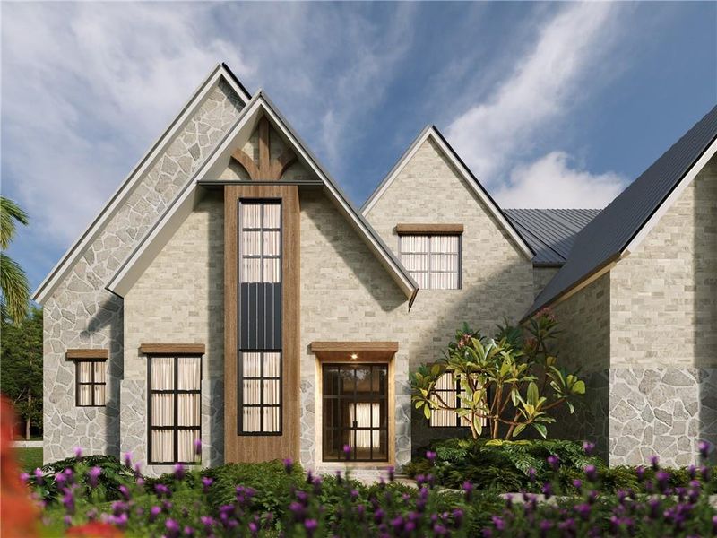Front exterior of a new home in , Buford, GA, highlighting curb appeal (Image 18). Front exterior of a new home in , Buford, GA, highlighting curb appeal (Image 18).