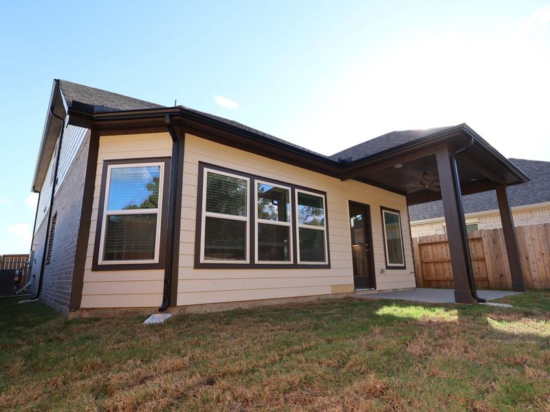 Exterior details and patio area of a home in Sorella, Tomball (Image 10). Exterior details and patio area of a home in Sorella, Tomball (Image 10).